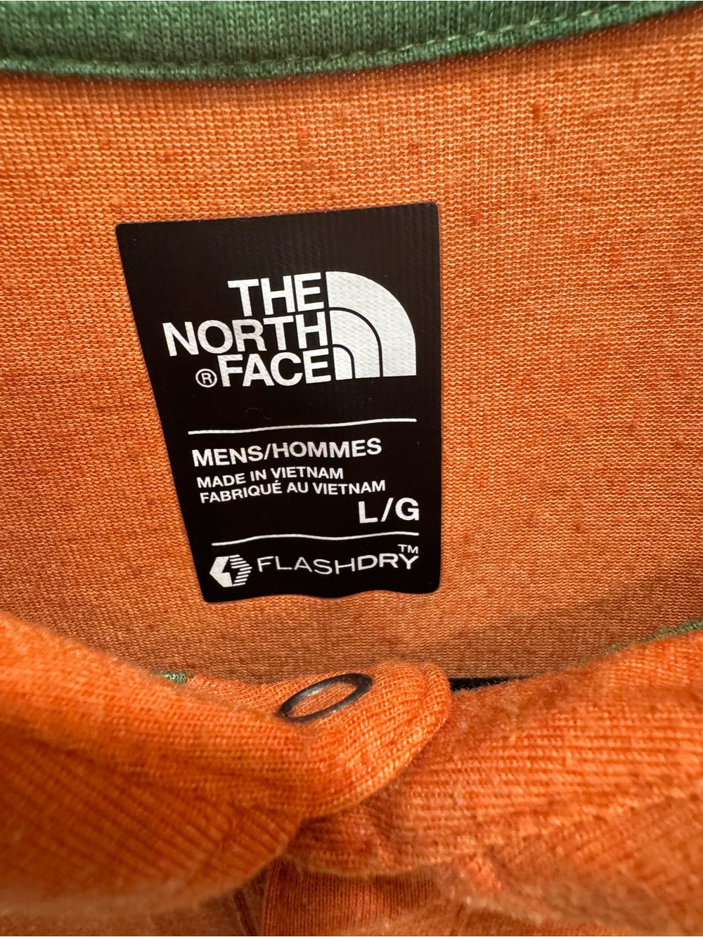 The North Face Polo Shirt Mens Large Orange FlashDry-XD Performance Golf Hiking - Picture 3 of 8